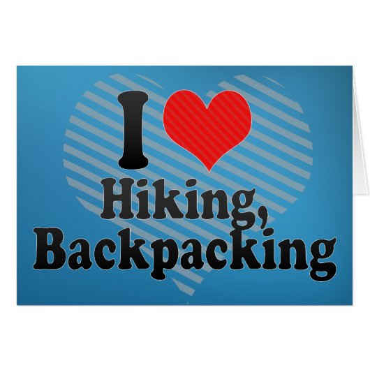 I Love Hiking, Backpacking Cards (Front Horizontal)