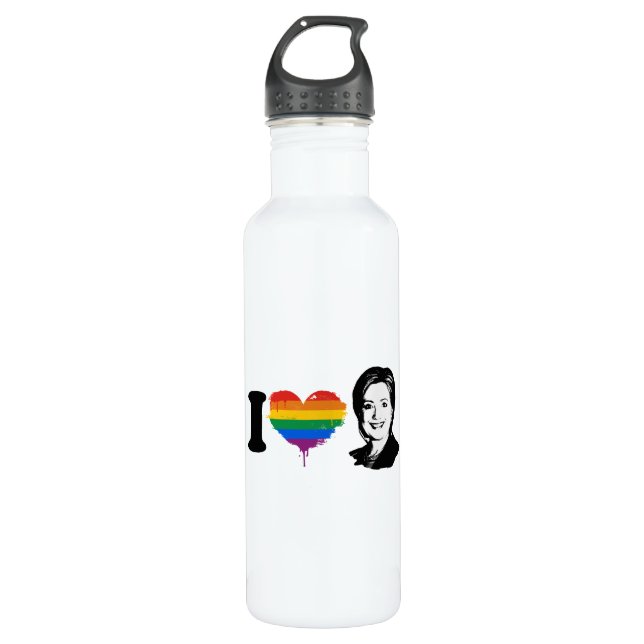 I LOVE HILLARY PRIDE --.png Water Bottle (Front)