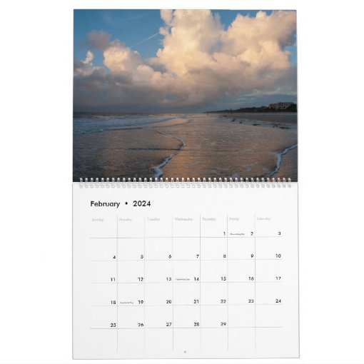 I Love Hilton Head Island 12-Month Wall Calendar | Zazzle