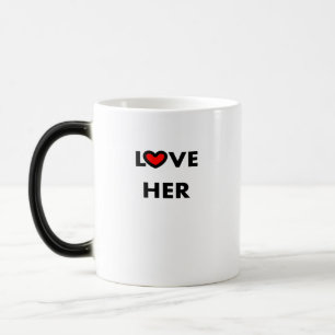 I love him and love her red Heart Mug