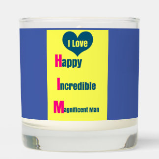 "I Love Him" Scented Candle: Valentine's Day Gift  Candle