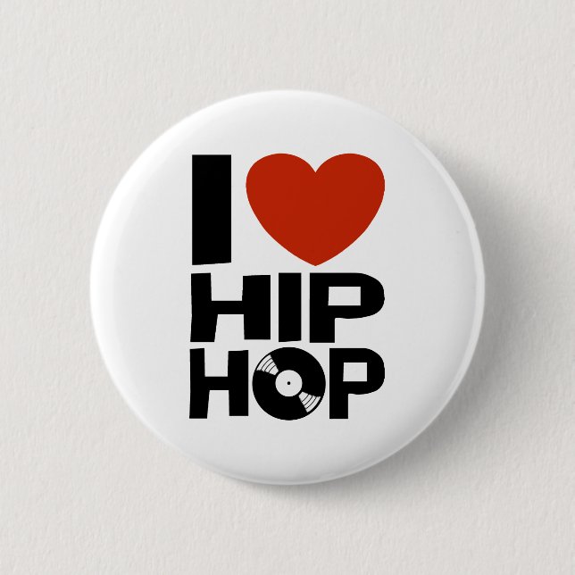 I Love Hip Hop Button (Front)