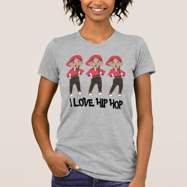 I Love Hip Hop Jazz Dance Teacher Recital Gift T-Shirt (Front)
