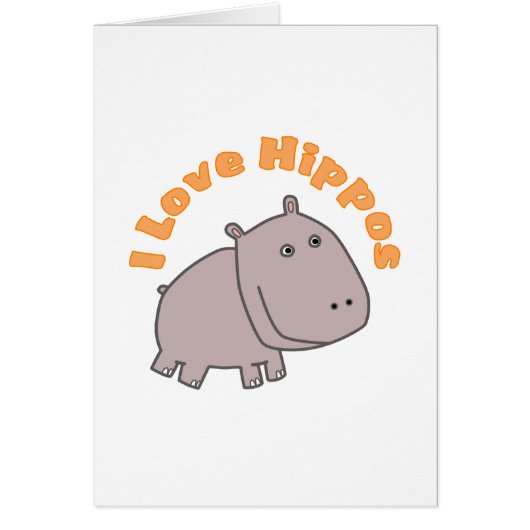 I Love Hippos Cards (Front)