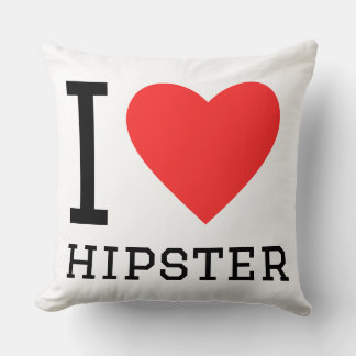 I love hipster throw pillow