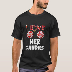 I Love His Candy Cane I Like Her Candies Matching T-Shirt