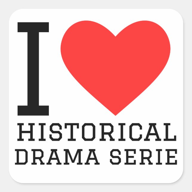 I love historical drama series square sticker (Front)