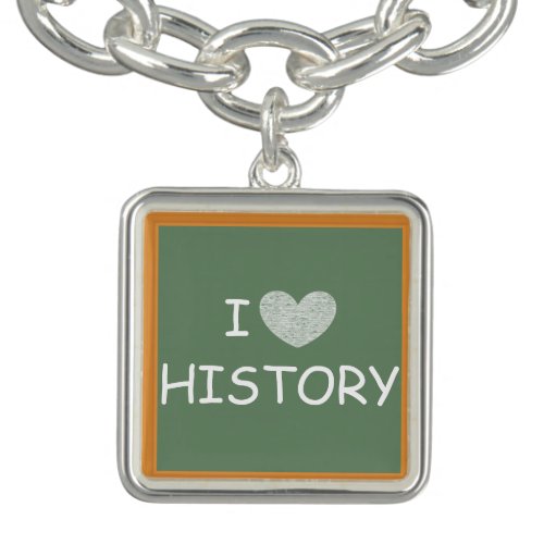 I Love History Charm Bracelet