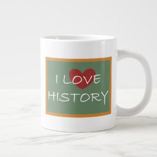 I Love History Giant Coffee Mug