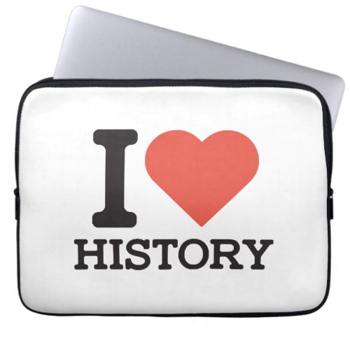 I Love History Laptop Sleeve