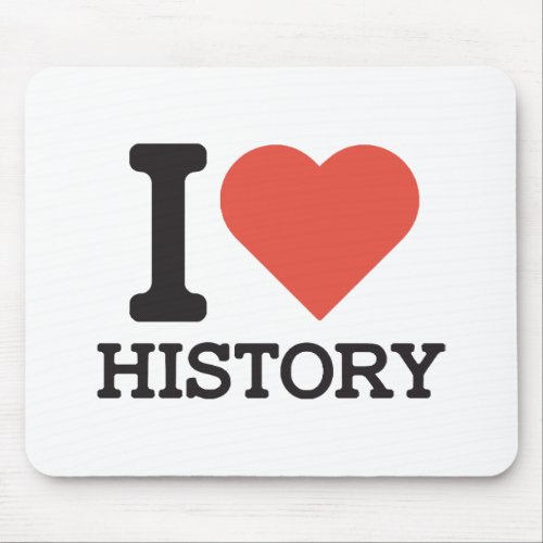 I Love History Mouse Pad