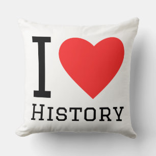 I love history  throw pillow