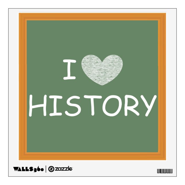 I Love History Wall Decal (Front)