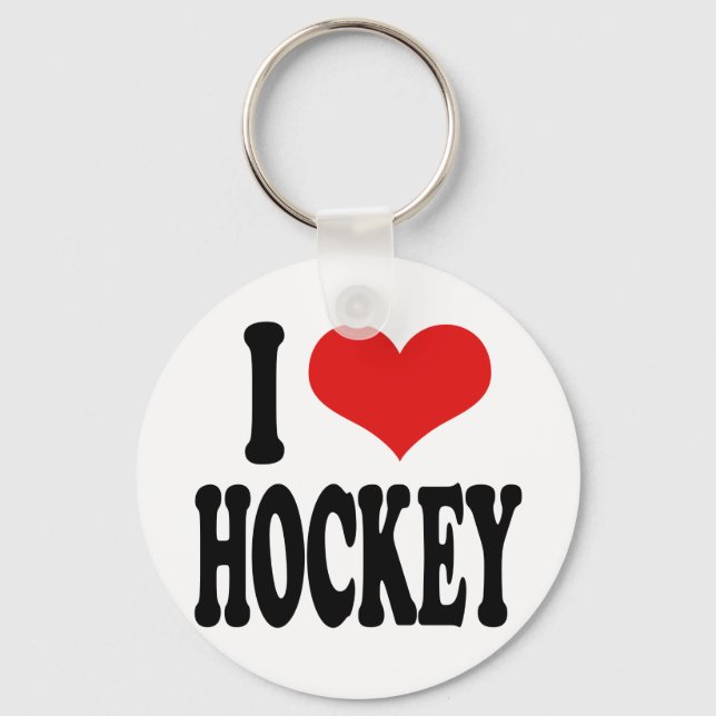 I Love Hockey Keychain (Front)