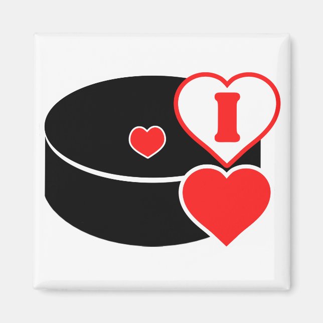 I love hockey  magnet (Front)
