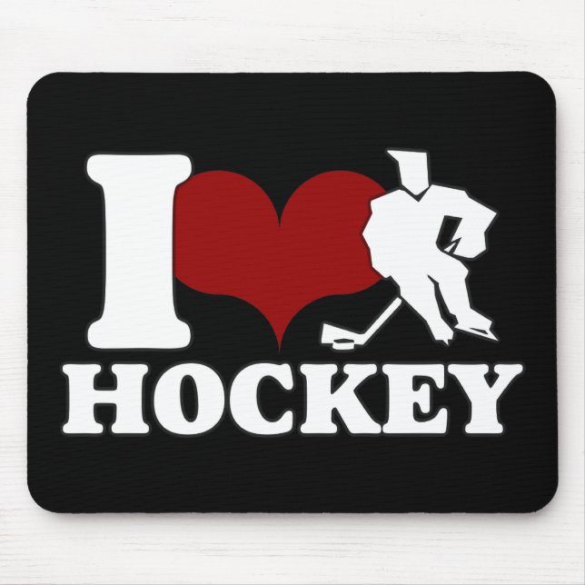 I LOVE HOCKEY MOUSEPAD (Front)