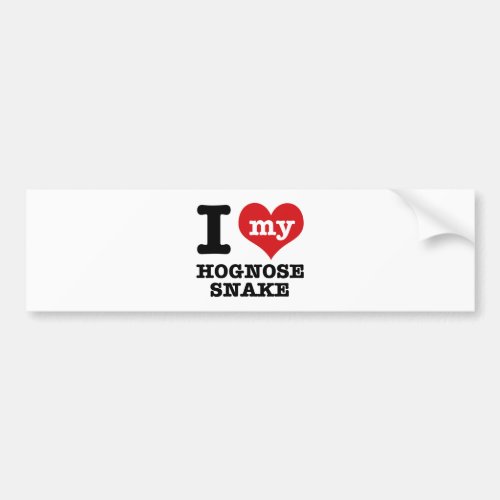 I Love Hognose snake Bumper Sticker