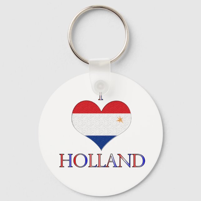 I love Holland Keychain (Front)
