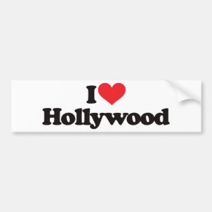 I Love Hollywood Bumper Sticker