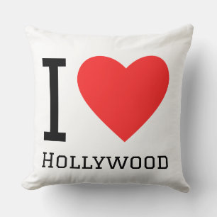 I love Hollywood  Throw Pillow