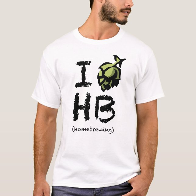 I Love Homebrewing T-Shirt (Front)