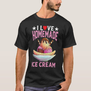 I Love Homemade Ice Cream Sorbet Popsicle Mochi T-Shirt