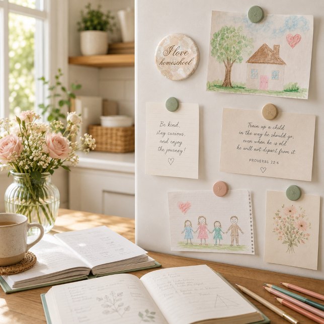 I Love Homeschool Floral Magnet (Creator Uploaded)