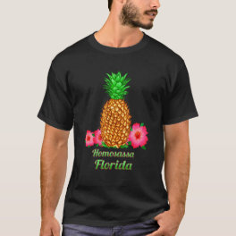 I Love Homosassa Florida Fl Pineapple Floral T-Shirt