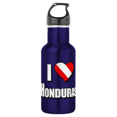 I Love Honduras Diving Water Bottle