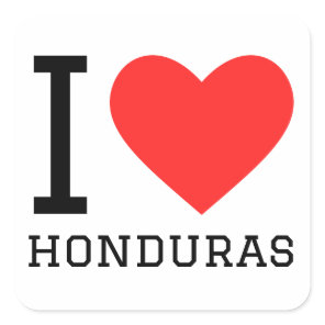 I love Honduras  Square Sticker