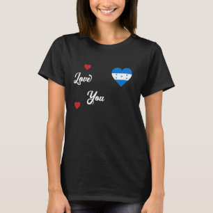 I Love Honduras With Honduras Flag In a Heart T-Shirt