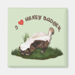 I Love Honey Badger Magnet