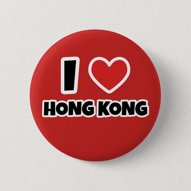 I love Hong Kong Button (Front)