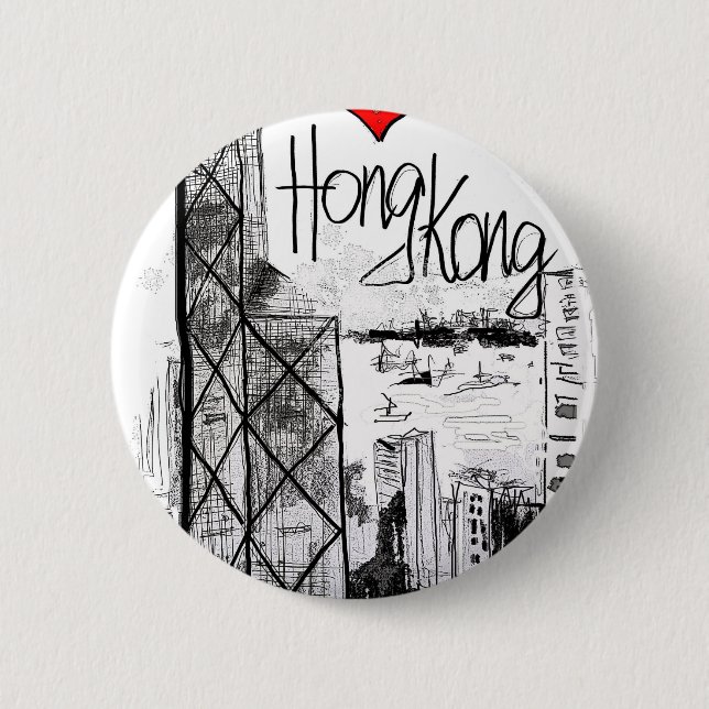 I love Hong Kong Button (Front)