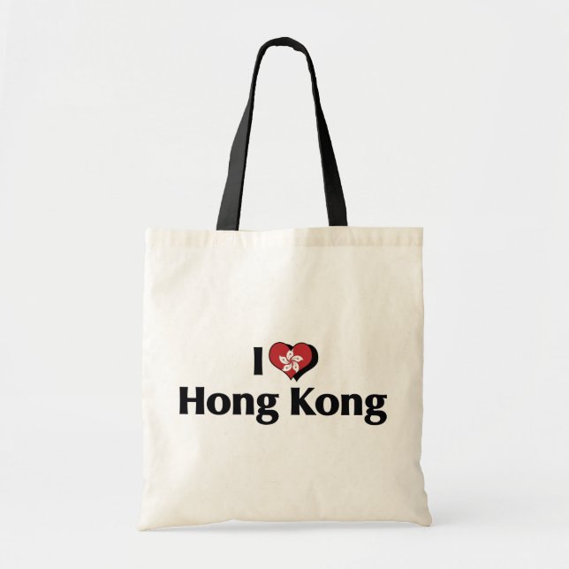 I Love Hong Kong Flag Tote Bag (Front)