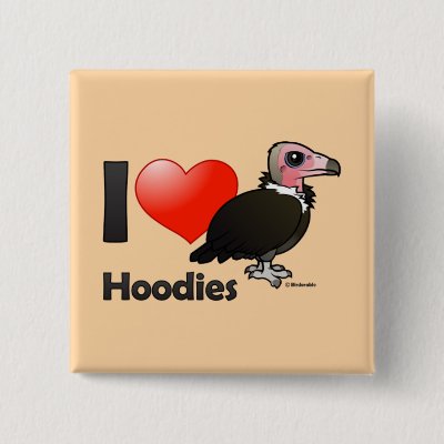 I Love Hoodies Button