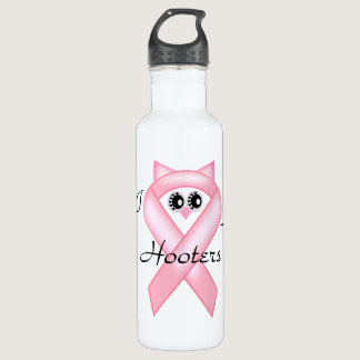 I Love Hooters Breast Cancer Awareness Stainless Steel Water Bottle