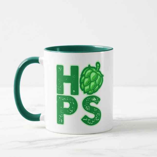 I Love Hops In Craft Beer Mug (Left)