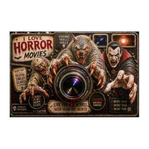 I Love Horror Movies Acrylic Print
