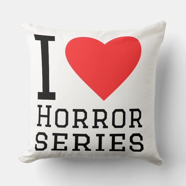 I love horror series  throw pillow (Front)