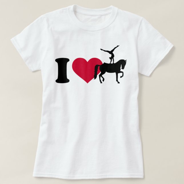 I love horse vaulting T-Shirt (Design Front)