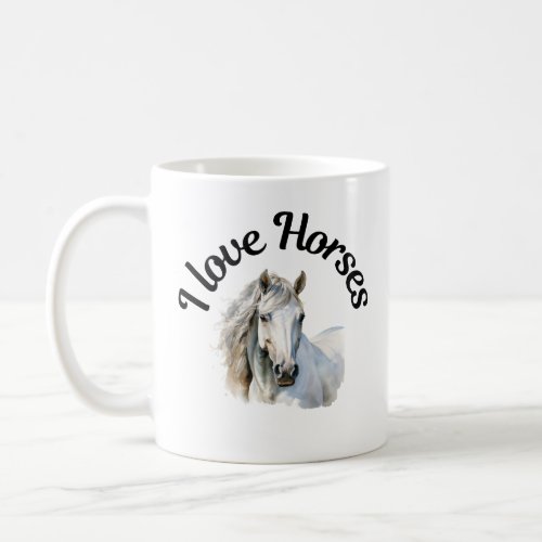 I Love Horses 0064 Coffee Mug