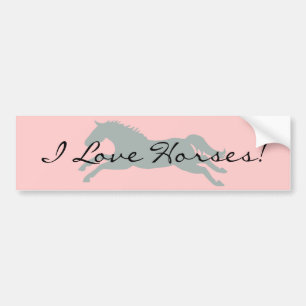 I Love Horses Bumper Sticker