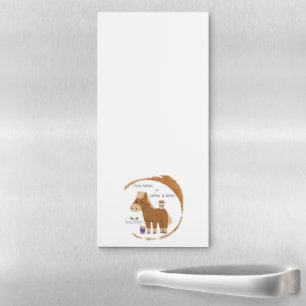 I Love Horses & Coffee a Latte Magnetic Notepad