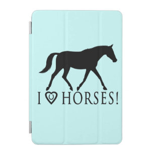 I Love Horses Horseshoe and Dressage iPad Mini Cover