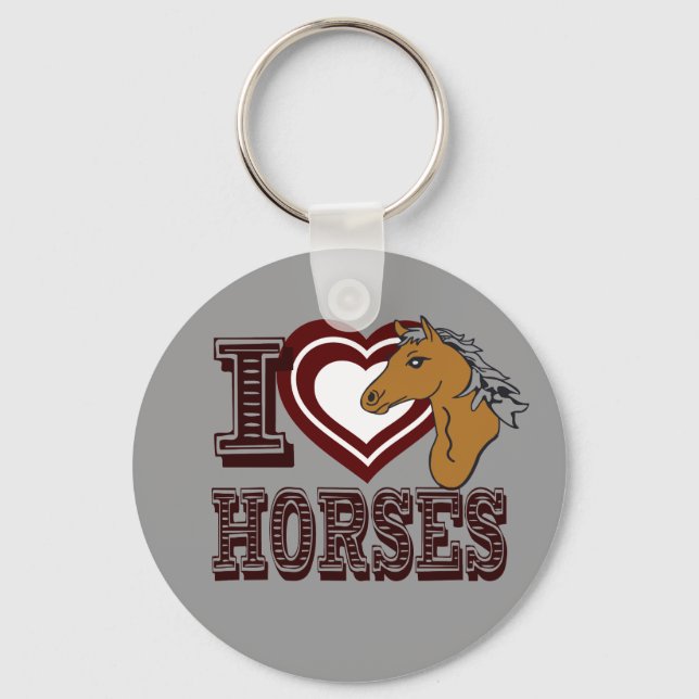 I love Horses Keychain (Front)
