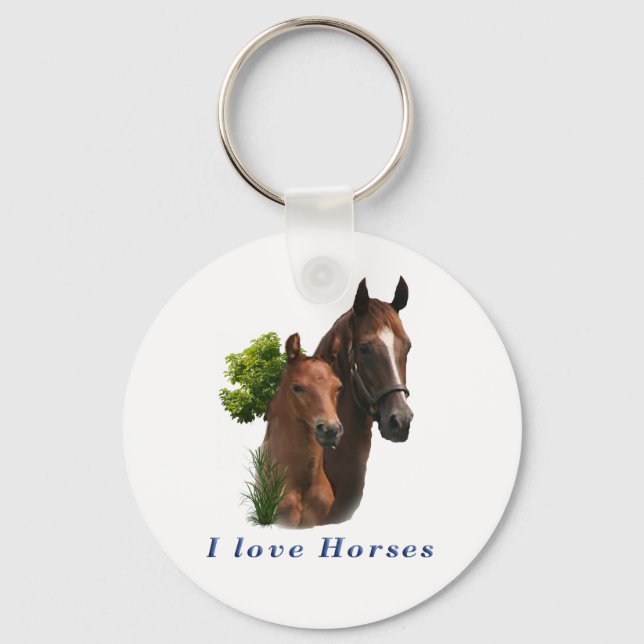 I love Horses Keychain (Front)