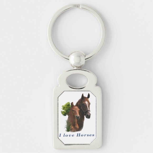 I love horses keychain (Front)