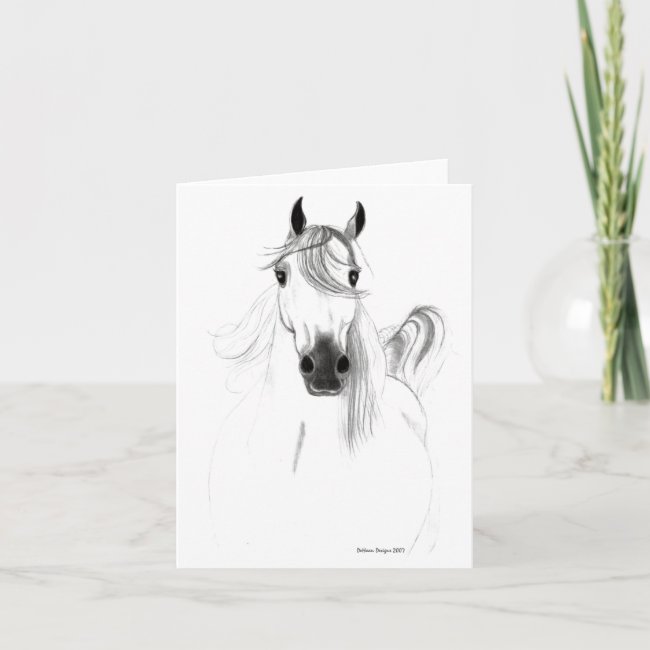 I Love Horses Note Card