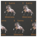 I Love Horses - Paint Horse Fabric